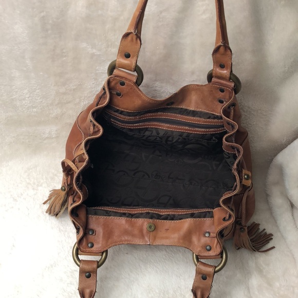 Francesco Biasia Brown Leather Satchel